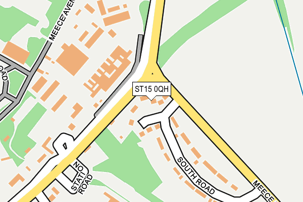 ST15 0QH map - OS OpenMap – Local (Ordnance Survey)