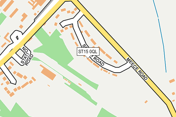 ST15 0QL map - OS OpenMap – Local (Ordnance Survey)