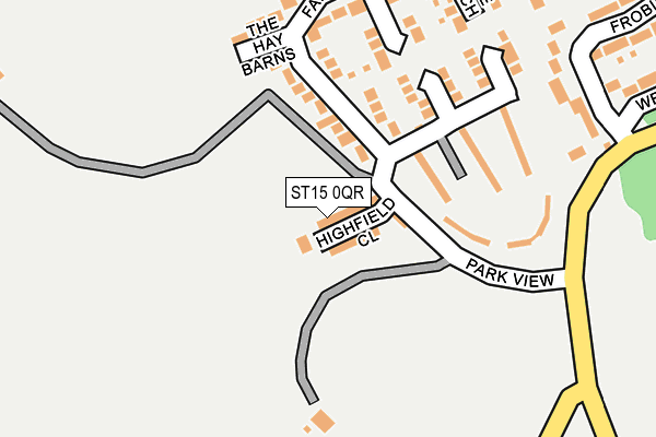 ST15 0QR map - OS OpenMap – Local (Ordnance Survey)