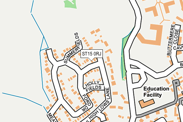 ST15 0RJ map - OS OpenMap – Local (Ordnance Survey)
