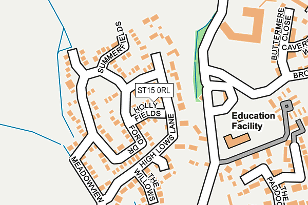 ST15 0RL map - OS OpenMap – Local (Ordnance Survey)