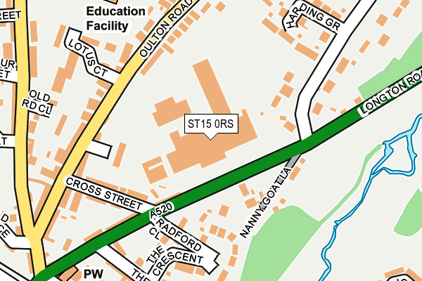 ST15 0RS map - OS OpenMap – Local (Ordnance Survey)