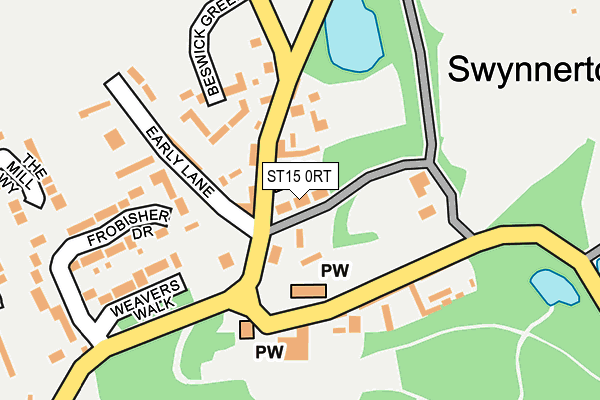 ST15 0RT map - OS OpenMap – Local (Ordnance Survey)