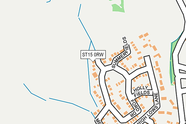 ST15 0RW map - OS OpenMap – Local (Ordnance Survey)