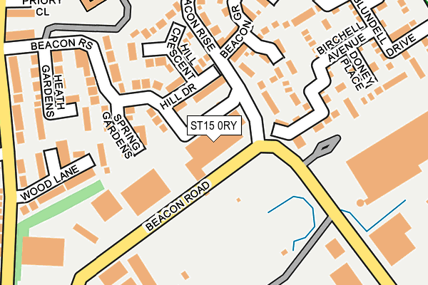 ST15 0RY map - OS OpenMap – Local (Ordnance Survey)