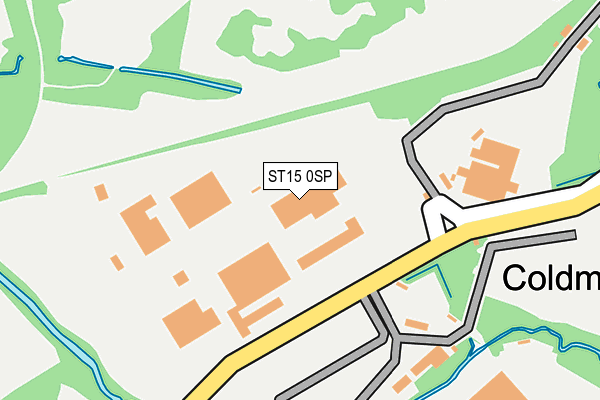 ST15 0SP map - OS OpenMap – Local (Ordnance Survey)