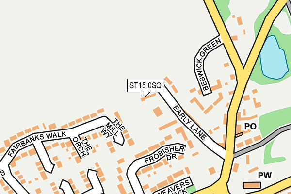 ST15 0SQ map - OS OpenMap – Local (Ordnance Survey)