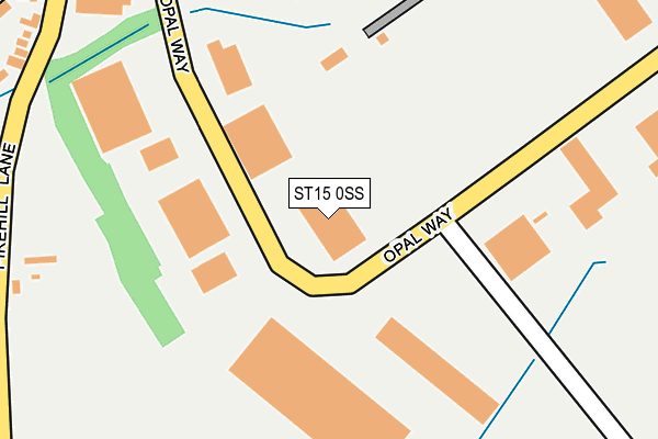 ST15 0SS map - OS OpenMap – Local (Ordnance Survey)