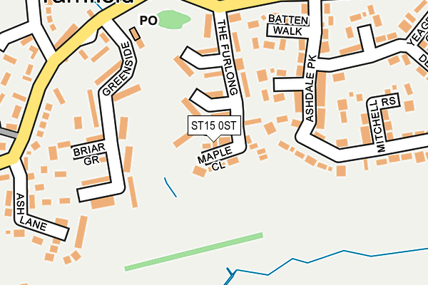 ST15 0ST map - OS OpenMap – Local (Ordnance Survey)