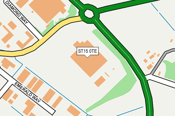 ST15 0TE map - OS OpenMap – Local (Ordnance Survey)