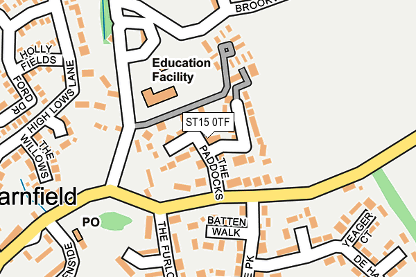 ST15 0TF map - OS OpenMap – Local (Ordnance Survey)