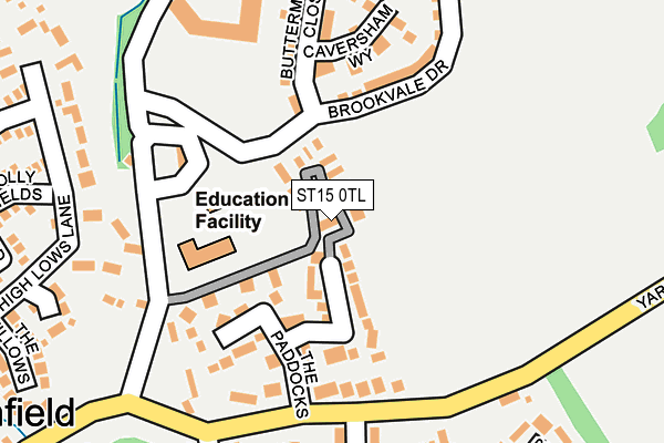 ST15 0TL map - OS OpenMap – Local (Ordnance Survey)