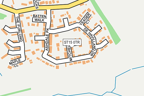 ST15 0TR map - OS OpenMap – Local (Ordnance Survey)