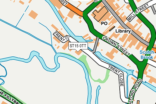 ST15 0TT map - OS OpenMap – Local (Ordnance Survey)