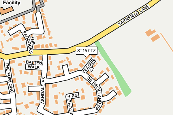 ST15 0TZ map - OS OpenMap – Local (Ordnance Survey)