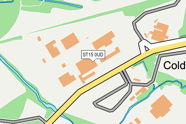 ST15 0UD map - OS OpenMap – Local (Ordnance Survey)