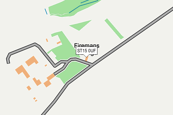 ST15 0UF map - OS OpenMap – Local (Ordnance Survey)