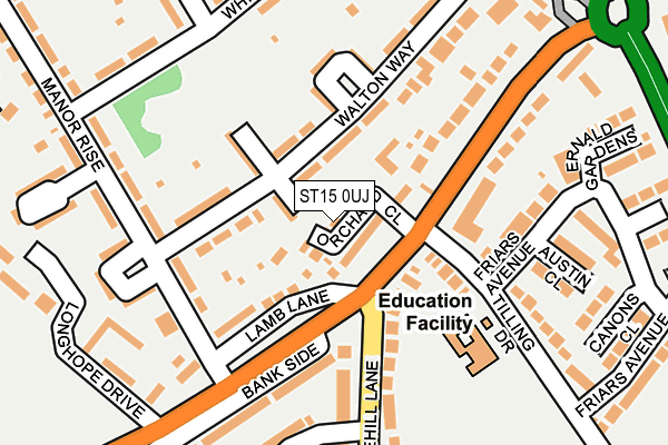 ST15 0UJ map - OS OpenMap – Local (Ordnance Survey)