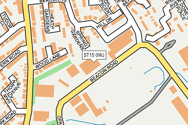 ST15 0WJ map - OS OpenMap – Local (Ordnance Survey)