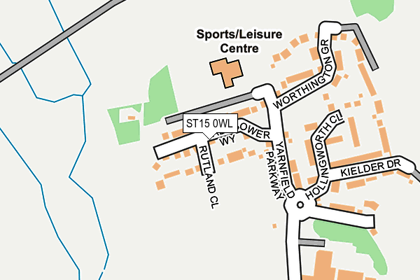 ST15 0WL map - OS OpenMap – Local (Ordnance Survey)