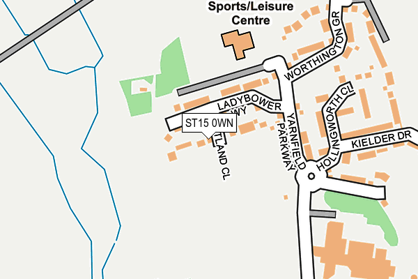 ST15 0WN map - OS OpenMap – Local (Ordnance Survey)