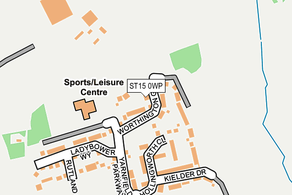 ST15 0WP map - OS OpenMap – Local (Ordnance Survey)