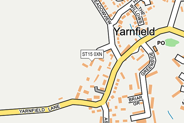 ST15 0XN map - OS OpenMap – Local (Ordnance Survey)