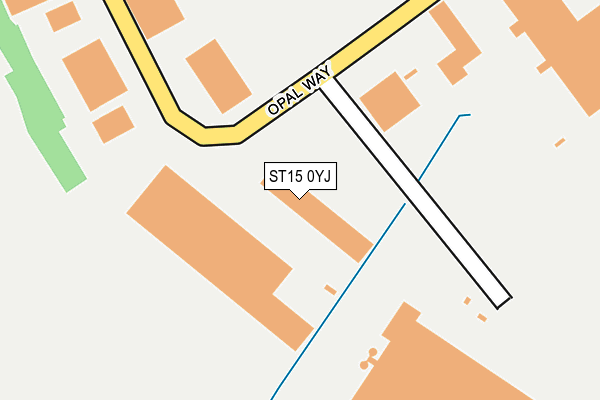 ST15 0YJ map - OS OpenMap – Local (Ordnance Survey)