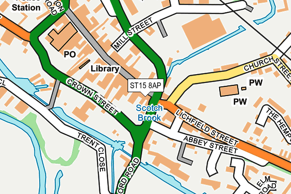 ST15 8AP map - OS OpenMap – Local (Ordnance Survey)