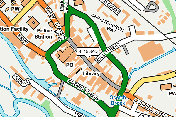 ST15 8AQ map - OS OpenMap – Local (Ordnance Survey)