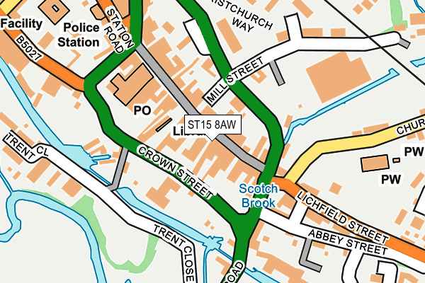 ST15 8AW map - OS OpenMap – Local (Ordnance Survey)