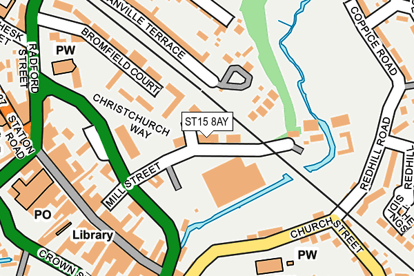 ST15 8AY map - OS OpenMap – Local (Ordnance Survey)