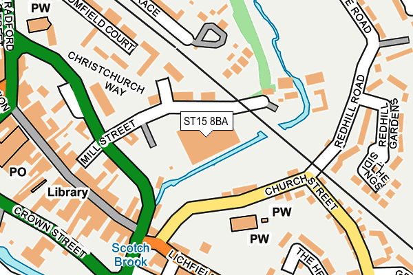 ST15 8BA map - OS OpenMap – Local (Ordnance Survey)