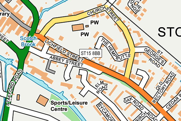 ST15 8BB map - OS OpenMap – Local (Ordnance Survey)