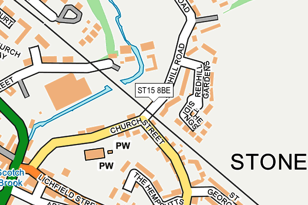 ST15 8BE map - OS OpenMap – Local (Ordnance Survey)