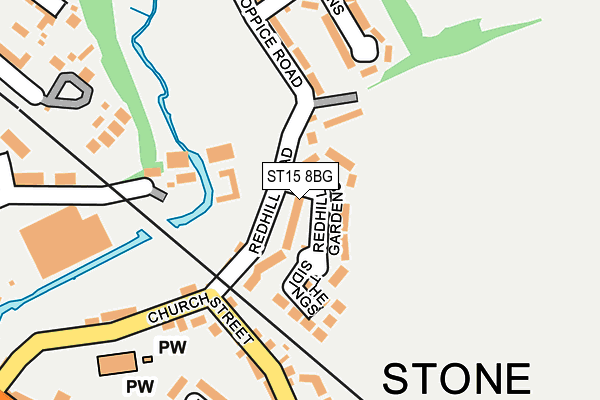 ST15 8BG map - OS OpenMap – Local (Ordnance Survey)