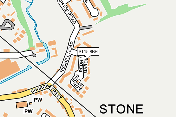 ST15 8BH map - OS OpenMap – Local (Ordnance Survey)