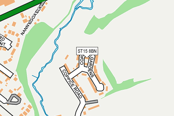 ST15 8BN map - OS OpenMap – Local (Ordnance Survey)