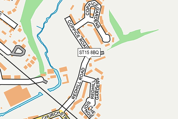 ST15 8BQ map - OS OpenMap – Local (Ordnance Survey)