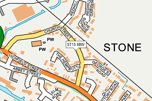 ST15 8BW map - OS OpenMap – Local (Ordnance Survey)