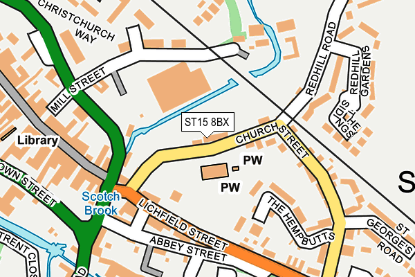 ST15 8BX map - OS OpenMap – Local (Ordnance Survey)