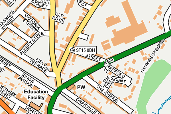 ST15 8DH map - OS OpenMap – Local (Ordnance Survey)