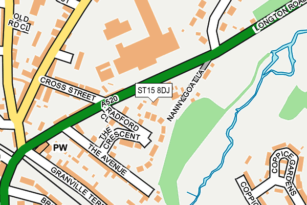 ST15 8DJ map - OS OpenMap – Local (Ordnance Survey)