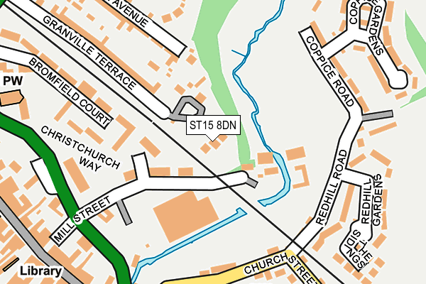ST15 8DN map - OS OpenMap – Local (Ordnance Survey)