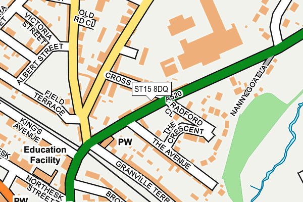 ST15 8DQ map - OS OpenMap – Local (Ordnance Survey)
