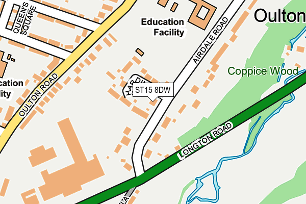 ST15 8DW map - OS OpenMap – Local (Ordnance Survey)