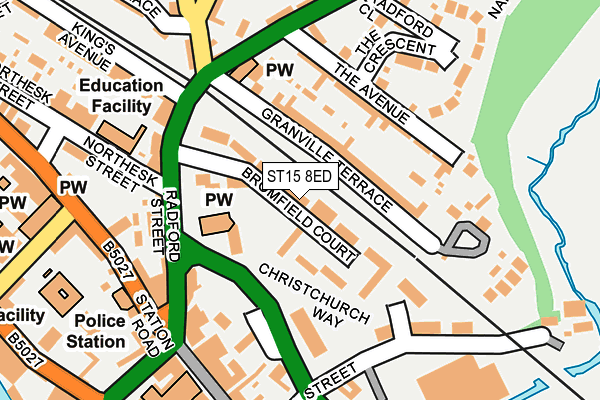 ST15 8ED map - OS OpenMap – Local (Ordnance Survey)
