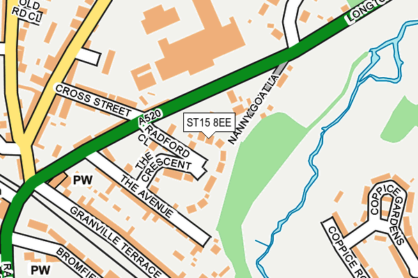 ST15 8EE map - OS OpenMap – Local (Ordnance Survey)