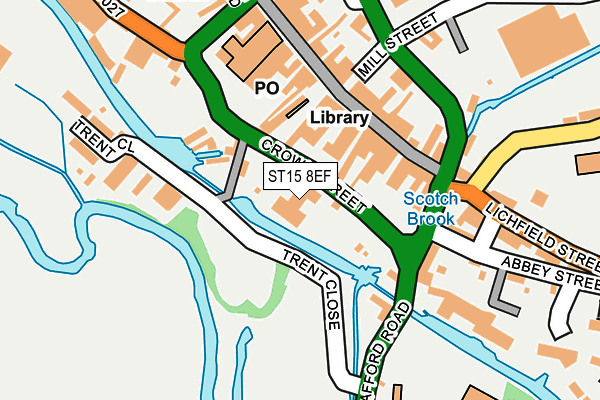 ST15 8EF map - OS OpenMap – Local (Ordnance Survey)