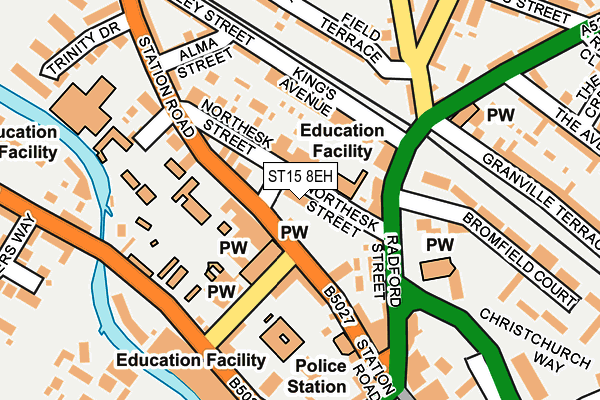 ST15 8EH map - OS OpenMap – Local (Ordnance Survey)